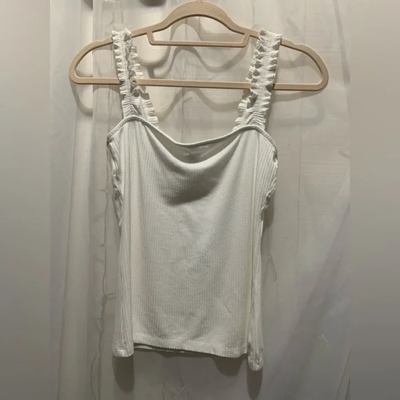 Amisu Ruffle Strap Ribbed Tank - Picture 4 of 6